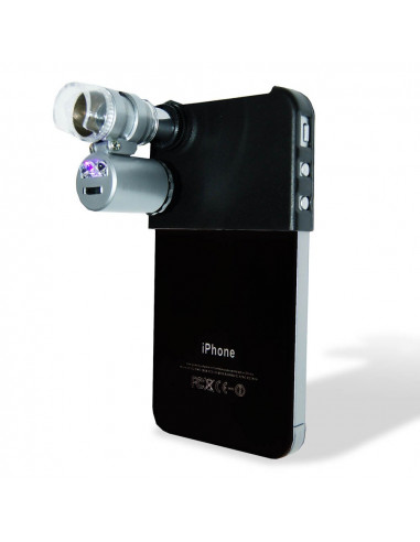 Objetivo Microscopio 60x Para iPhone 5 Con Luz Led Case