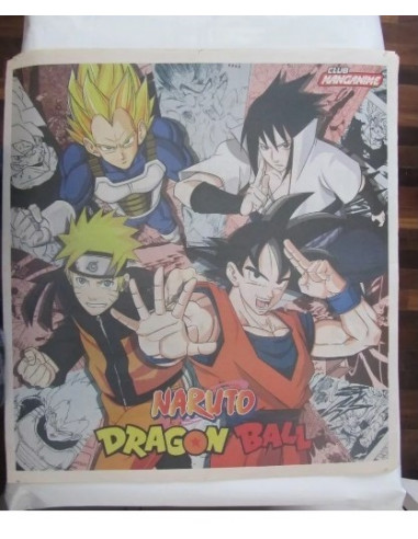 Antiguo Poster Gigante 64 X 58 Cm. Naruto Dragon Ball Goku V