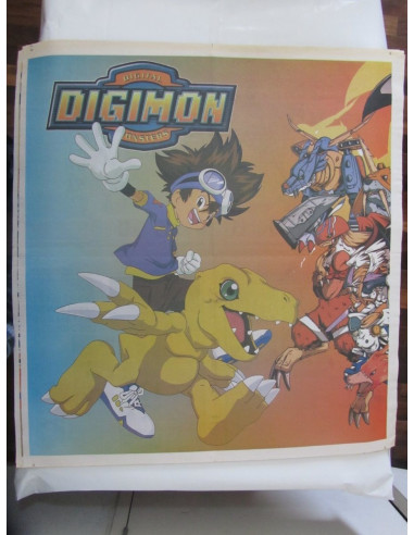 Antiguo Poster Gigante 64 X 116 Cm. Digimon Digital Monsters
