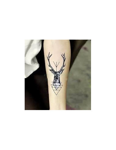 Tatuaje Temporal Venado Alce Antilope Zorra Fox Zorrita