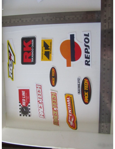 Sticker Tunning Moto Auto Takasago Repsol Renthal Race Tech