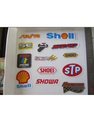 Sticker Tuning Moto Stp Sunstar Shell Termignoni Showa Shoei