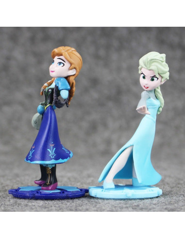 Princesas Anna Y Elsa Con Base Frozen Muñecas Torta Pastel