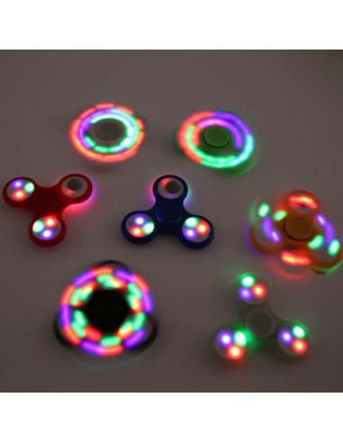 Fidget Spinner Luminoso Gira Relax Anti Stress Led Colores
