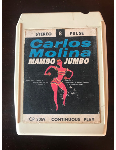 Cassette Cartucho 8 Track CARLOS MOLINA MAMBO JUMBO DANCE DANCE