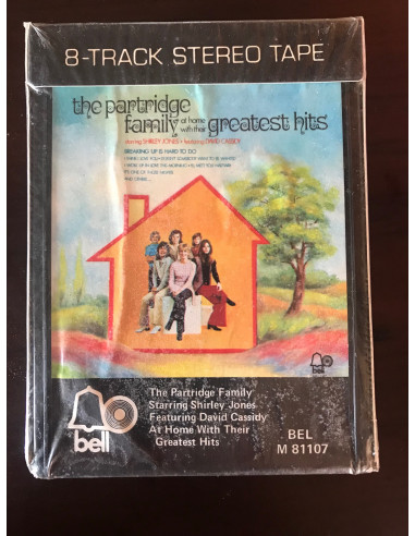 Cartucho cinta cassette 8 track vintage THE PATRIDGE FAMILY AT HOME WITH THEIR GREATEST HITS SELLADO